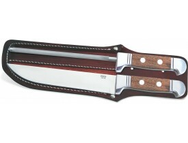 Conjunto Churrasco Bianchi Tradicional Alumínio/Madeira 8" Com Bainha - 30502/38B