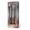 Conjunto Churrasco Bianchi de3 peças cabo Madeira ( Faca 8", Garfo E Afiador)- CÓDIGO: 30810/01