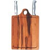 Kit Churrasco com Tábua  Madeira com faca e garfo (Linha Silver)- Bianchi -CÓDIGO: 62110/08
