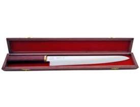 Faca Zakharov Yanagiba Bocho Inox 27 cm Canhoto Cabo de Madeira